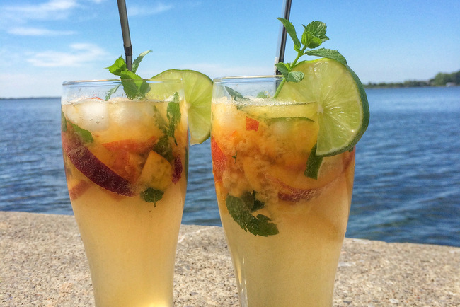 Mojito de durazno o melocotón